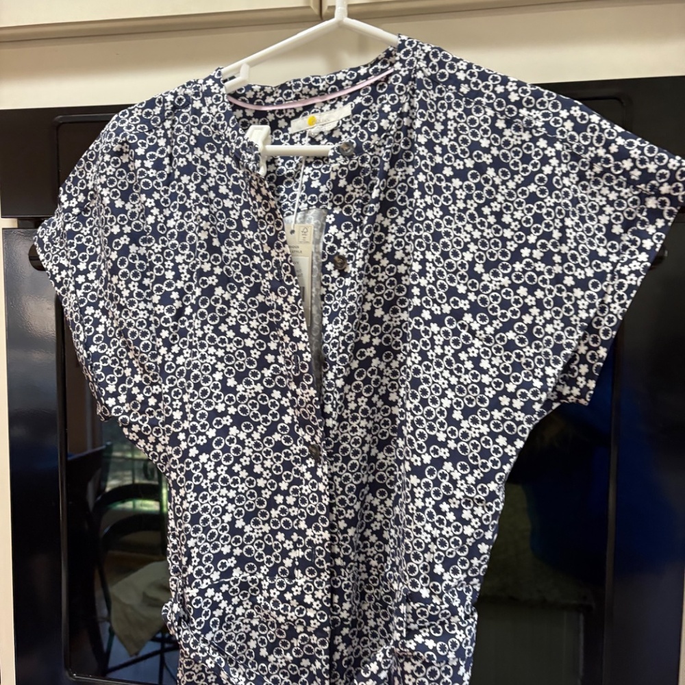 BODEN NEW WITH TAGS NAVY AND WHITE JUMPSUIT 14T_14